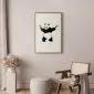 Plakat Panda with Guns 40x60 cm z ramą złotą z marginesem | MIRAT.