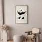 Plakat Panda with Guns 60x90 cm z ramą złotą bez marginesu | MIRAT.