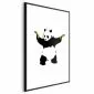 Plakat Panda with Guns 21x30 cm z ramą czarną z marginesem | MIRAT.