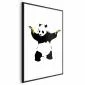 Plakat Panda with Guns 21x30 cm z ramą czarną bez marginesu | MIRAT.
