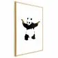 Plakat Panda with Guns 40x60 cm z ramą złotą z marginesem | MIRAT.
