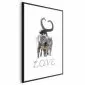 Plakat Fluffy Love 21x30 cm z ramą czarną z marginesem