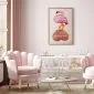 Plakat Zakochany flaming 40x60 cm z ramą złotą bez marginesu | MIRAT.