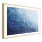 Plakat Morska toń 42x29,7 cm z ramą złotą z marginesem | MIRAT.