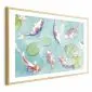 Plakat Staw w Japonii 42x29,7 cm z ramą złotą z marginesem | MIRAT.