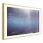 Plakat Rybki w głębinach 42x29,7 cm z ramą złotą z marginesem | MIRAT.