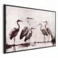 Plakat Malowane czaple 42x29,7 cm z ramą czarną bez marginesu | MIRAT.