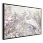 Plakat Czapla 90x60 cm z ramą czarną bez marginesu | MIRAT.