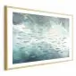 Plakat Ławica ryb 42x29,7 cm z ramą złotą z marginesem | MIRAT.