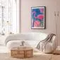 Plakat Abstrakcyjny Flaming 40x60 cm z ramą czarną z marginesem | MIRAT.