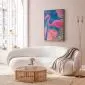 Plakat Abstrakcyjny Flaming 60x90 cm z ramą złotą bez marginesu | MIRAT.