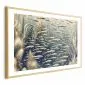Plakat Oceaniczna przyroda 60x40 cm z ramą złotą z marginesem | MIRAT.