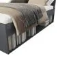 Wygodne łóżko GALAXY 140x200 dąb carbon z szufladą i tapicerowanym zagłowiem I sklep meblowy MIRAT. styl LOFT