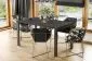 Stół rozkładany GARANT 130(220)x80 beton ciemny na metalowych nogach | MIRAT. styl LOFT