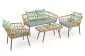 Sofa GARDENA rattanowa z poduszkami na metalowych nogach | MIRAT. kolekcja GARDENA
