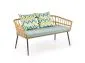 Sofa GARDENA rattanowa z poduszkami na metalowych nogach | MIRAT. kolekcja GARDENA