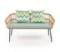 Sofa GARDENA rattanowa z poduszkami na metalowych nogach | MIRAT. kolekcja GARDENA