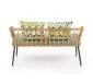 Sofa GARDENA rattanowa z poduszkami na metalowych nogach | MIRAT. kolekcja GARDENA
