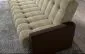Sofa rozkładana z funkcją spania GARETT VELVET beżowa/szara pikowana | MIRAT.