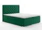 Łóżko kontynentalne AMIGO 140 zielone velvet z pojemnikiem do sypialni | MIRAT. styl GLAMOUR