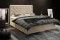 Łóżko kontynentalne AMIGO 160 granatowe velvet do sypialni | MIRAT. styl GLAMOUR