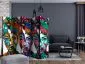 Parawan dwustronny Ludzie 225x172 cm 5-częściowy wielokolorowy | MIRAT.