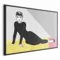 Plakat Piękna Audrey 60x40 cm z ramą czarną bez marginesu | MIRAT.