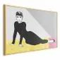 Plakat Piękna Audrey 90x60 cm z ramą złotą bez marginesu | MIRAT.