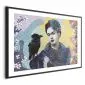 Plakat Totemiczna Frida 42x29,7 cm z ramą czarną z marginesem | MIRAT.