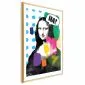 Plakat Mona Lisa Pop-art 21x30 cm z ramą złotą z marginesem | MIRAT.