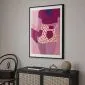 Plakat Spodenki w truskawki 21x30 cm z ramą czarną z marginesem | MIRAT.