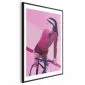 Plakat Kobieta na rowerze 29,7x42 cm z ramą czarną z marginesem | MIRAT.