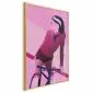 Plakat Kobieta na rowerze 60x90 cm z ramą złotą bez marginesu | MIRAT.