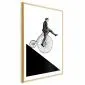 Plakat Cyklista 29,7x42 cm z ramą złotą z marginesem | MIRAT.