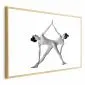 Plakat Joga 30x21 cm z ramą złotą z marginesem | MIRAT.