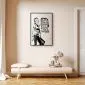 Plakat Dziewczyna z graffiti 60x90 cm z ramą czarną bez marginesu | MIRAT.