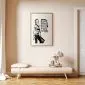 Plakat Dziewczyna z graffiti 60x90 cm z ramą złotą z marginesem | MIRAT.