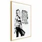 Plakat Dziewczyna z graffiti 60x90 cm z ramą złotą z marginesem | MIRAT.