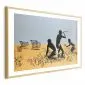 Plakat Łowcy promocji 90x60 cm z ramą złotą z marginesem | MIRAT.