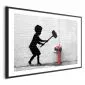 Plakat Zniszczyć hydrant 30x21 cm z ramą czarną z marginesem | MIRAT.