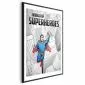 Plakat Superheroes 21x30 cm z ramą czarną z marginesem | MIRAT.