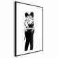 Plakat Kissing Coppers 60x90 cm z ramą czarną z marginesem | MIRAT.