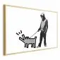 Plakat Dog Art 42x29,7 cm z ramą złotą bez marginesu | MIRAT.