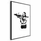 Plakat Banksy Mona Lisa 29,7x42cm z ramą czarną z marginesem | MIRAT.