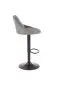 Hoker H-101 szary tapicerowany aksamitem z oparciem | MIRAT. styl LOFT