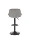 Hoker H-101 szary tapicerowany aksamitem z oparciem | MIRAT. styl LOFT