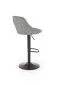 Hoker H-101 szary tapicerowany aksamitem z oparciem | MIRAT. styl LOFT