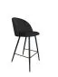 Hoker CLAUDINE VELVET czarny w stylu loft | MIRAT. w stylu kolekcja