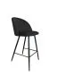 Hoker niski CLAUDINE VELVET czarny I sklep meblowy MIRAT. styl LOFT