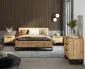 Łóżko HALLE 160x200 dąb wotan mat/czarne z pojemnikiem I sklep meblowy MIRAT. styl LOFT, SKANDYNAWSKI kolekcja HALLE